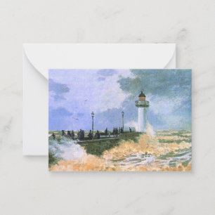 Monet - Die Mole von Le Havre, Mitteilungskarte