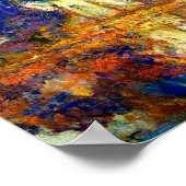 Monet - Die Poplars im Herbst Poster (Ecke)