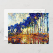 Monet - Die Poplars im Herbst Postkarte (Vorne/Hinten)