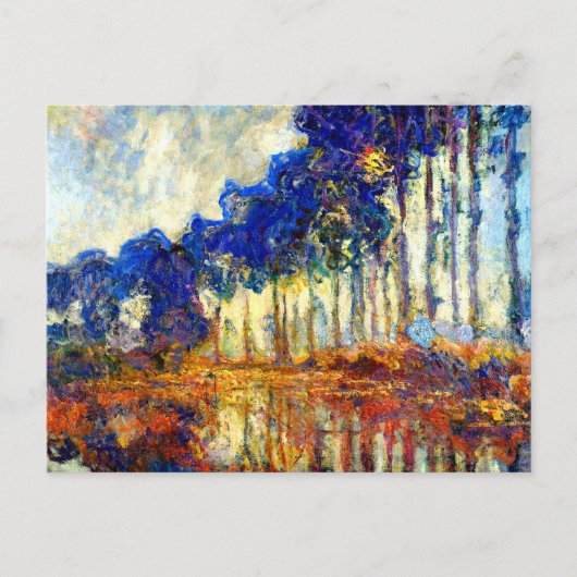 Monet - Die Poplars im Herbst Postkarte (Vorderseite)