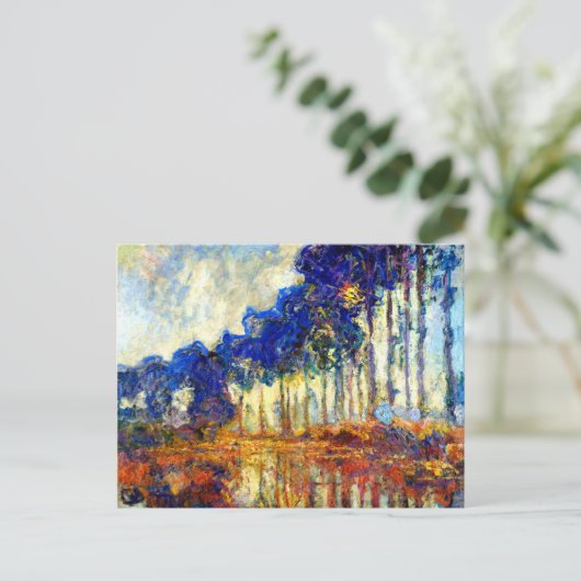 Monet - Die Poplars im Herbst Postkarte (Stehend Vorderseite)