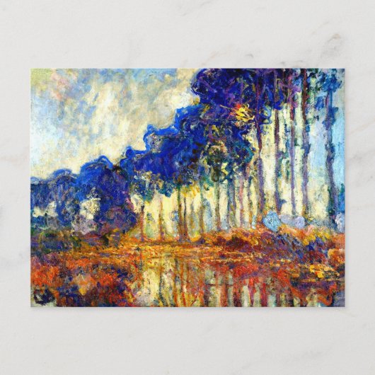 Monet - Die Poplars im Herbst Postkarte (Vorderseite)
