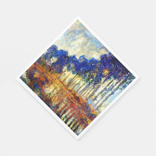 Monet - Die Poplars im Herbst, Serviette (Ecke)