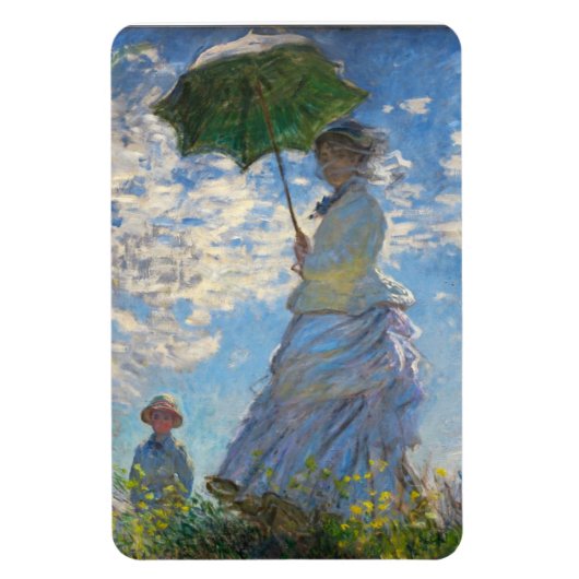 Monet Die Promenade Frau mit dem Parasol Magnet (Vertikal)