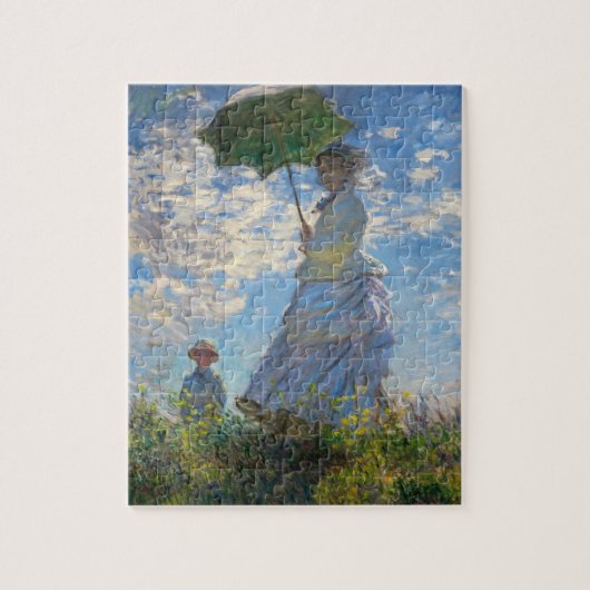 Monet Die Promenade Frau mit einem Parasolpuzzle Puzzle (Vertikal)