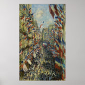 Monet - Die Rue Montorgueil der Pariser Feier Poster (Vorne)