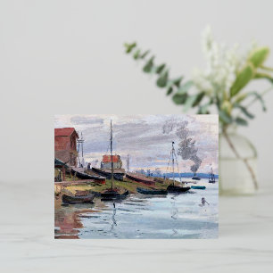 Monet - Die Seine bei Petit-Gennevilliers Folien Feiertagspostkarte