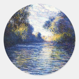 Monet die Seine Kunst-Aufkleber Runder Aufkleber