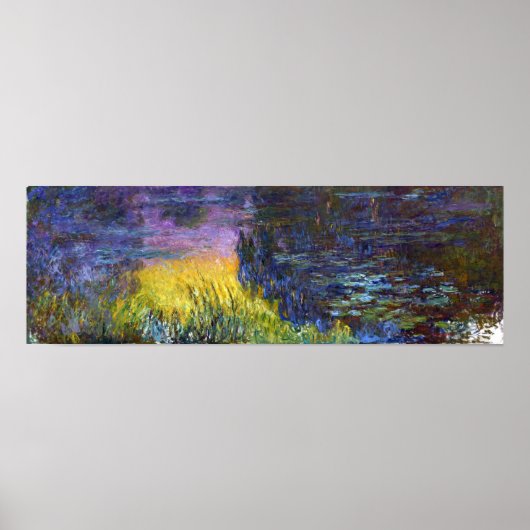 Monet - Die Wasserläufe, die die Sonne bestimmen Poster (Vorne)