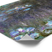 Monet - Die Wasserlilien Poster (Ecke)