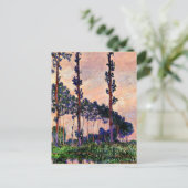 Monet - Drei Bäume im grauen Wetter Postkarte (Stehend Vorderseite)