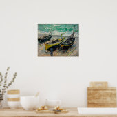 Monet - Drei Fischerboote Poster (Küche)