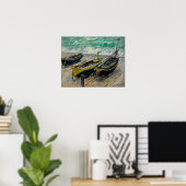 Monet - Drei Fischerboote Poster (Heimbüro)