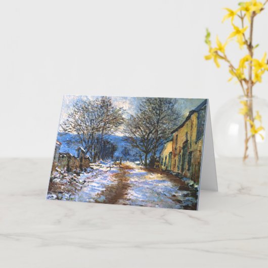 Monet - Effect of Snow at Limetz Karte (Gelbe Blume)