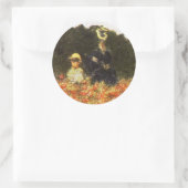 Monet - Ehefrau und Sohn Runder Aufkleber (Tasche)