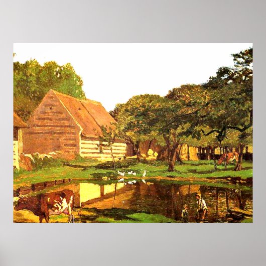 Monet - Ein Bauernhof in der Normandie Poster (Vorne)