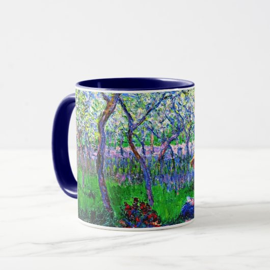 Monet - Ein Obstgarten im Frühling, Tasse (Vorderseite Links)