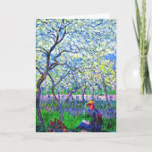 Monet - Ein Orchard im Frühling Karte (Vorderseite)