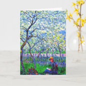 Monet - Ein Orchard im Frühling Karte (Gelbe Blume)