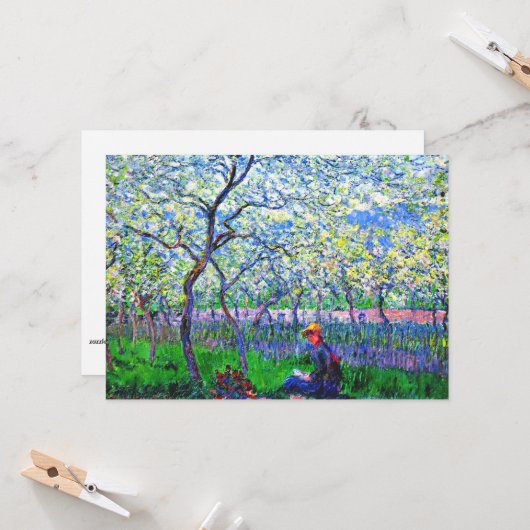 Monet - Ein Orchester im Frühjahr Karte (Vorderseite/Rückseite Beispiel)