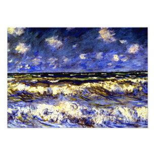 Monet - Ein stürmisches Meer, Kunstmalerei Fotodruck