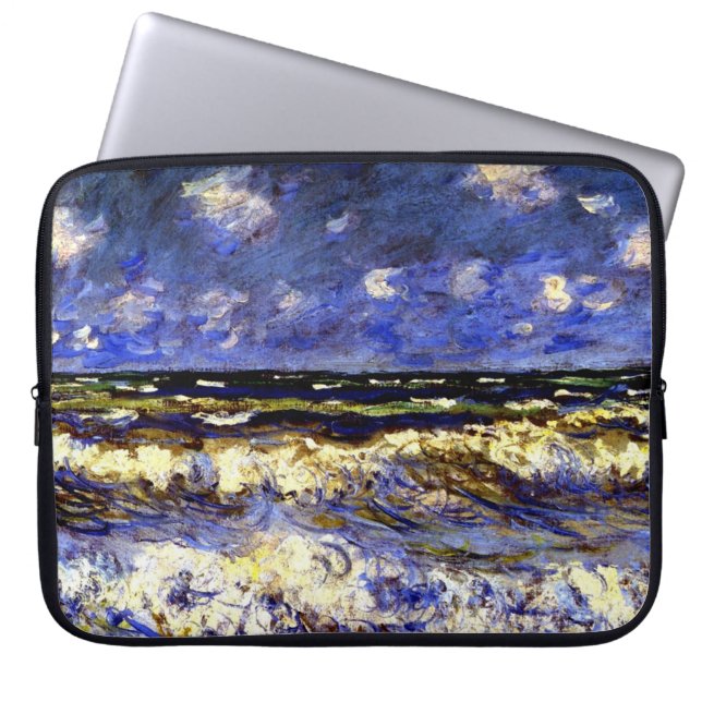 Monet - Ein stürmisches Meer Laptopschutzhülle (Vorderseite)