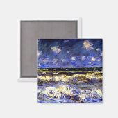 Monet - Ein stürmisches Meer Magnet (Vorderseite/Rückseite)