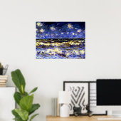 Monet - Ein stürmisches Meer, Poster (Heimbüro)