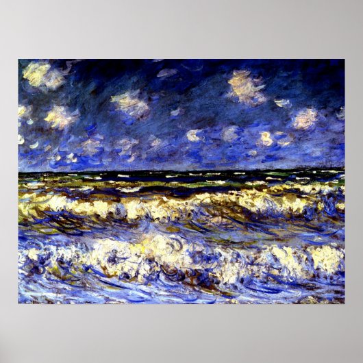 Monet - Ein stürmisches Meer, Poster (Vorne)