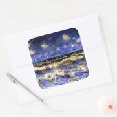 Monet - Ein stürmisches Meer Quadratischer Aufkleber (Umschlag)