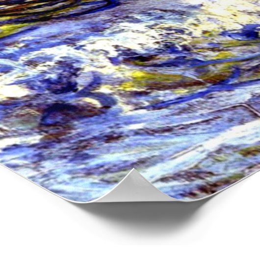 Monet - ein Sturmmeer, Poster (Ecke)