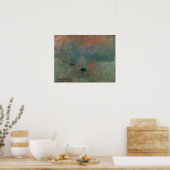 Monet - Eindruck, Sonnenaufgang 1872 Poster (Küche)