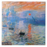 Monet - Eindruck, Sonnenaufgang Fliese<br><div class="desc">Eindruck,  Sonnenaufgang,  berühmtes Gemälde von Claude Monet</div>