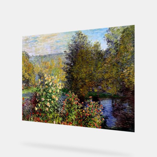 Monet - Eine Ecke des Gartens am Montgeron Acrylschild (Winkel)