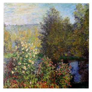 Monet - Eine Ecke des Gartens am Montgeron Fliese