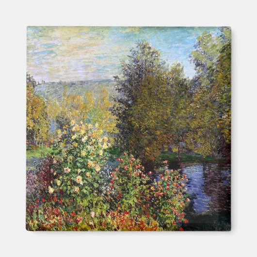 Monet - Eine Ecke des Gartens am Montgeron Magnet (Vorne)
