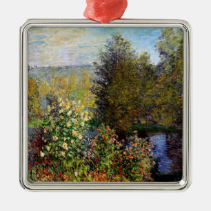 Monet - Eine Ecke des Gartens am Montgeron Ornament Aus Metall
