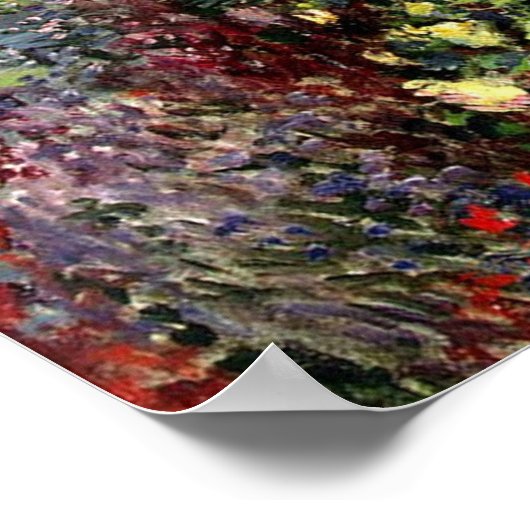 Monet - Eine Ecke des Gartens am Montgeron Poster (Ecke)