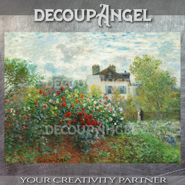 Monet - Eine Ecke des Gartens mit Dahlias Decoupa Seidenpapier