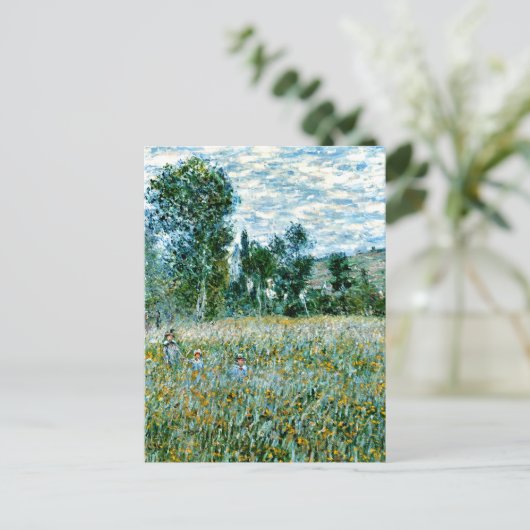 Monet - Eine Wiese Postkarte (Stehend Vorderseite)