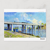 Monet - Eisenbahnbrücke in Argenteuil Postkarte (Rückseite)