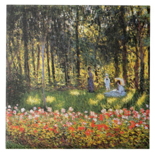 Monet - Familie der Künstler im Garten Fliese