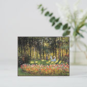 Monet - Familie der Künstler im Garten Postkarte (Stehend Vorderseite)