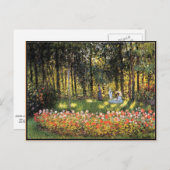 Monet - Familie der Künstler im Garten Postkarte (Vorne/Hinten)