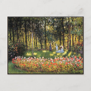 Monet - Familie der Künstler im Garten Postkarte