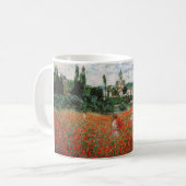Monet Feld der roten Mohnblumen-Tasse Kaffeetasse (Vorderseite Links)