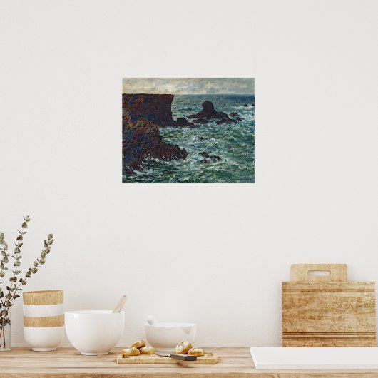 Monet - Felsen in Port Coton The Lion Rock 1886 Poster (Küche)
