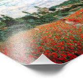 Monet Field of Red Poppies Fotodruck (Ecke)