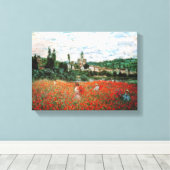 Monet Field of Red Poppies Leinwanddruck (Insitu (Holzboden))