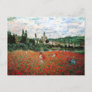 Monet Field of Red Poppies Postkarte